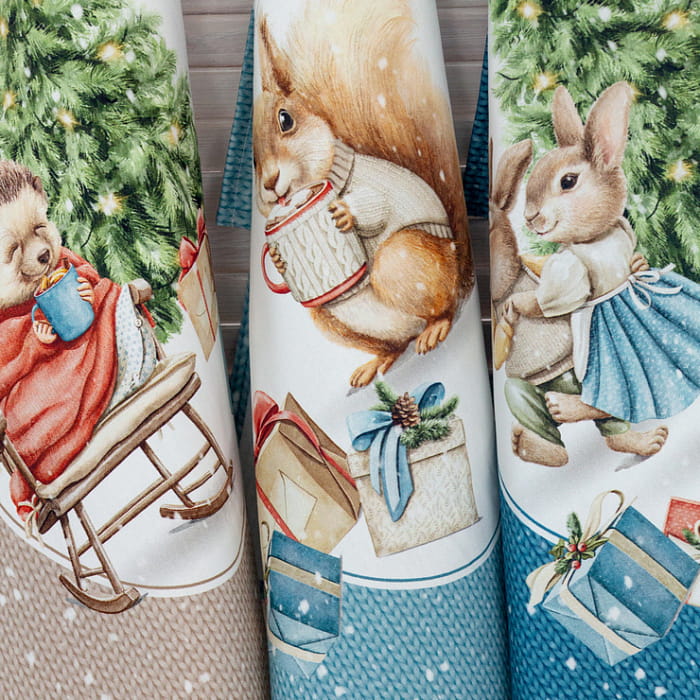 Набор Set-3 полотенец "Новогодняя шкатулка" на цветном