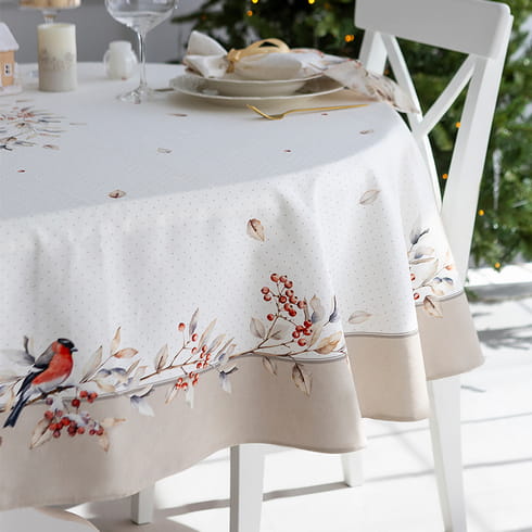 СОРТ 2 Скатерть овальная 150х205 см "Пернатые истории"/1