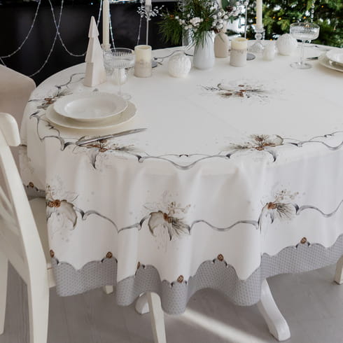 Скатерть овальная 150х205 см "Стоун"