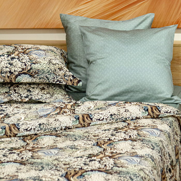 Наволочка 70х70 "Дафна" зеленый шалфей