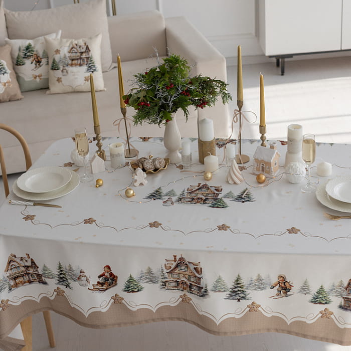Скатерть 165х305 см "Пряничный домик"