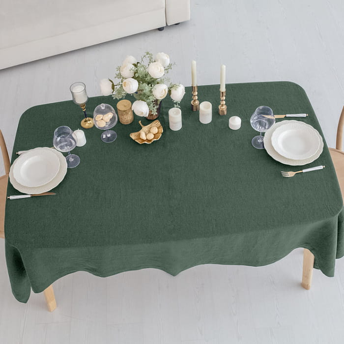 Скатерть 135х220 см цвет "Зеленый графит"