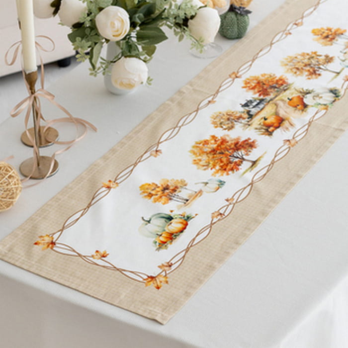 Дорожка 40х140 см "Терра" тыквы декоративная