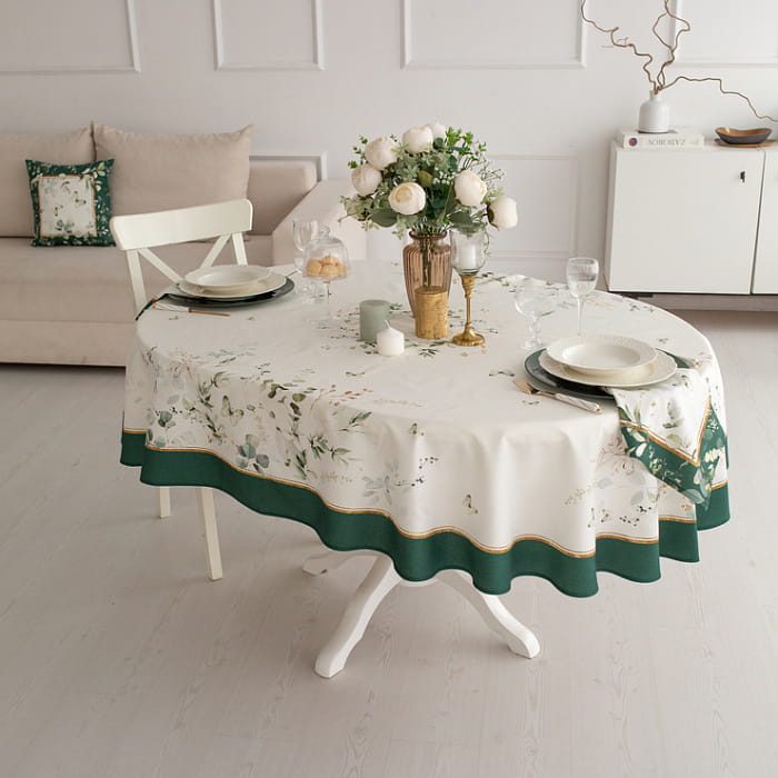 Скатерть овальная 150х200 см "Эвелина"