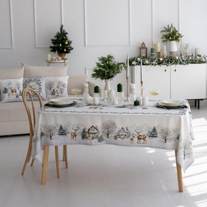 Скатерть 145х145 см "Морозное утро"