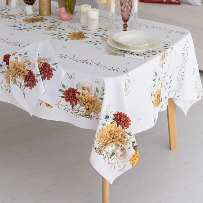 Скатерть 145х300 см "Цветочная симфония"