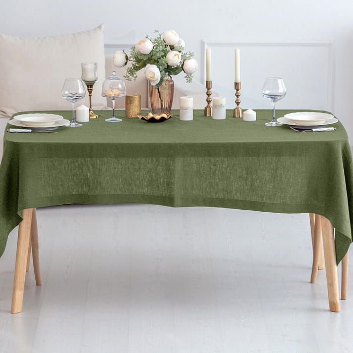 Скатерть 135х180 см цвет "Еловая зелень"