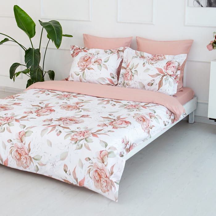Евро комплект постельного белья "Розали" maxi