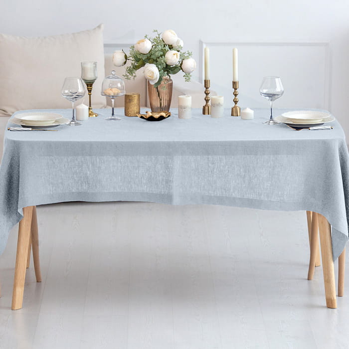 Скатерть 135х250 см цвет "Голубая пастель"