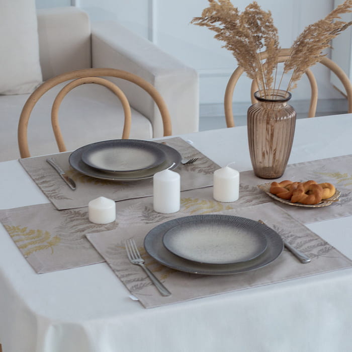 Дорожка 33х140 см "Папараць" бежевая декоративная