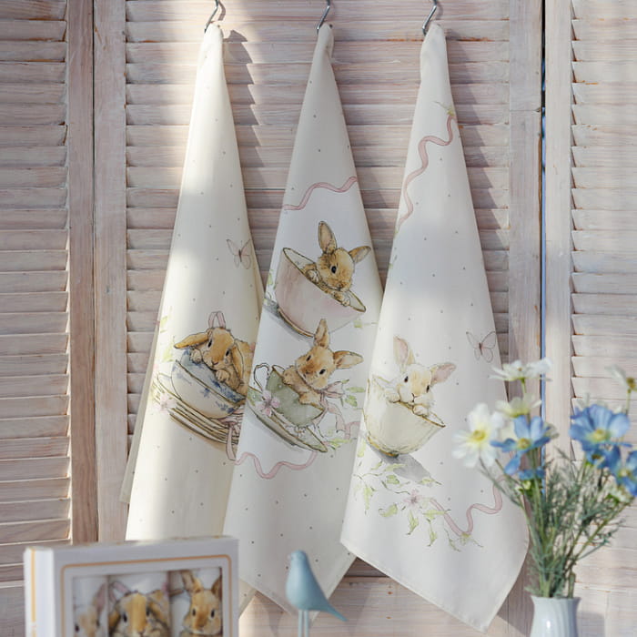 Набор Set-3 полотенец "Заварные зайки"