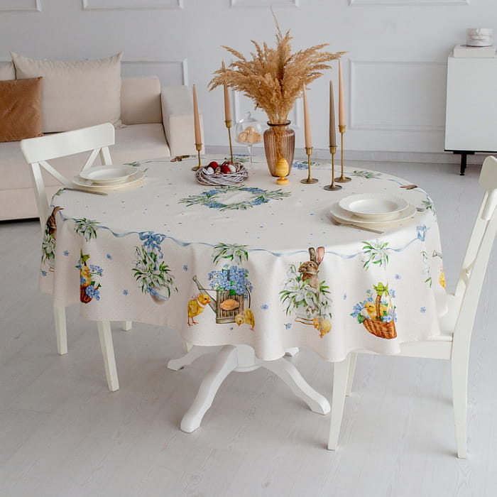 Скатерть овальная 150х200 см "Ретро"
