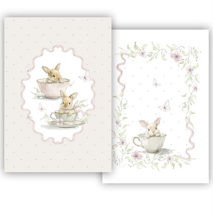 Набор Set-2 полотенец "Заварные зайки" 