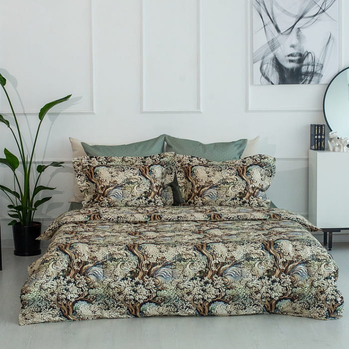 Евро комплект постельного белья "Дафна"