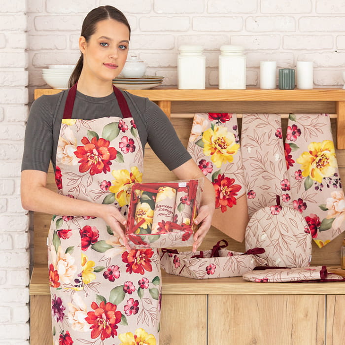 Фартук Вернисаж" крупный цвет модель "Слот"