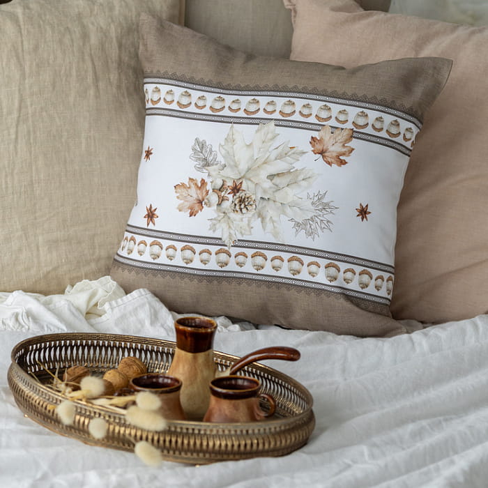 Декоративная наволочка "Торонто кайма с корзинкой"