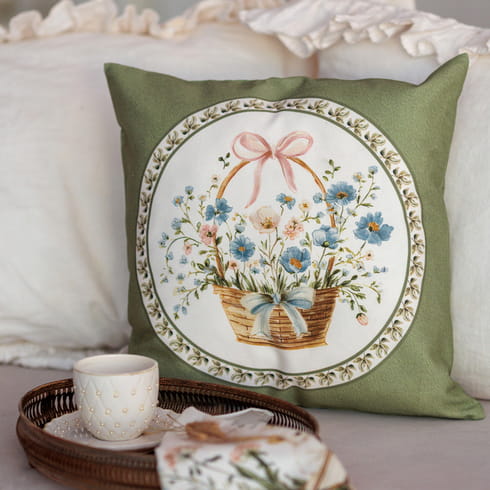 Наволочка декоративная "Аркадия" корзинка