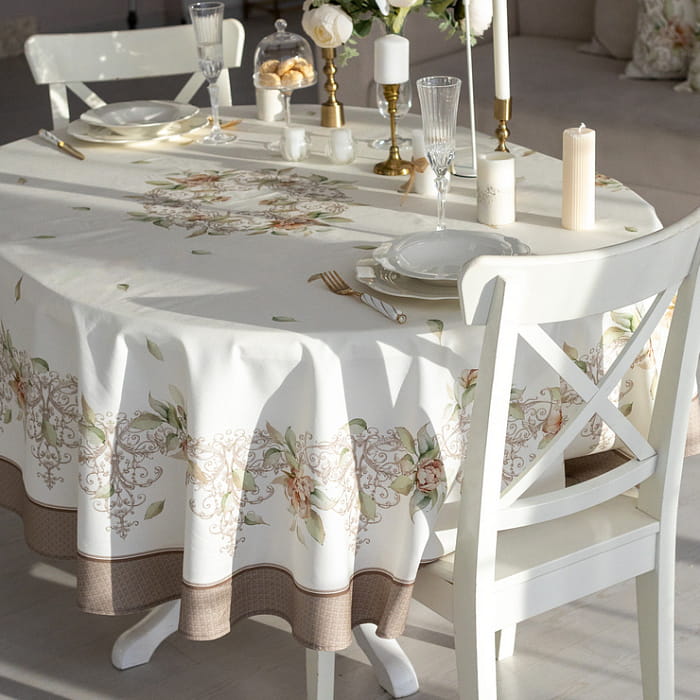 Скатерть овальная 170х250 см "Луиза"