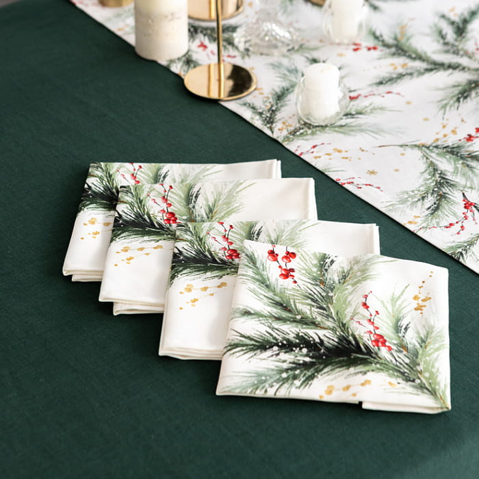 Набор Set-4 салфеток "Ветви Рождества"
