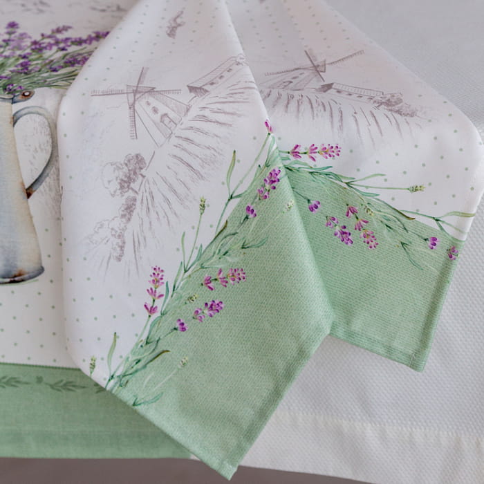 Дорожка 40х145 см "Лавандовое лето" зеленая