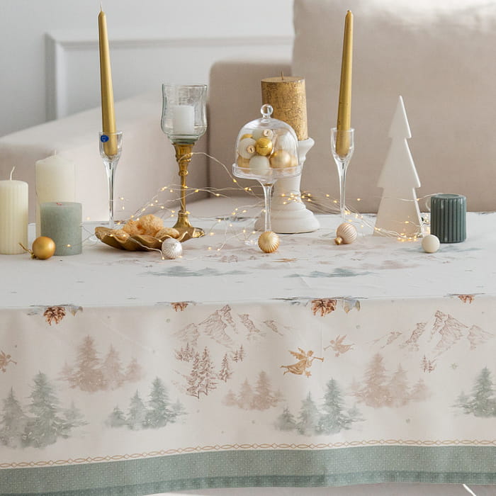 Скатерть 165х305 см "Снежный ангел"