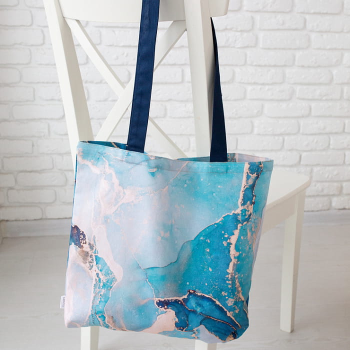 Сумка-шоппер "Инки" голубая