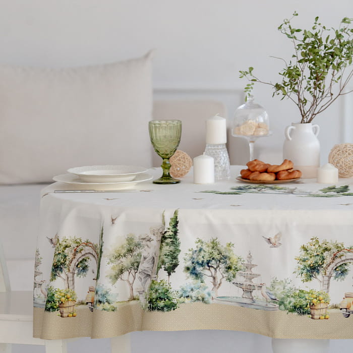 Скатерть овальная 170х225 см "Итальяно"