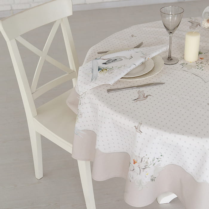 Скатерть овальная 165х250 см  "Чистые пруды"