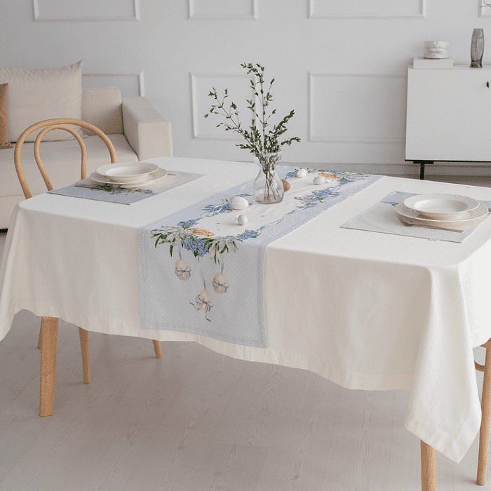 Дорожка 40х190 см "Ретро" голубая рамка декоративная