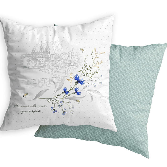 Декоративная наволочка "Васильки" валошкавы рай