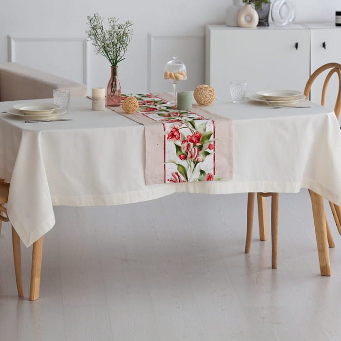 Дорожка 40х140 см "Алые тюльпаны " декоративная