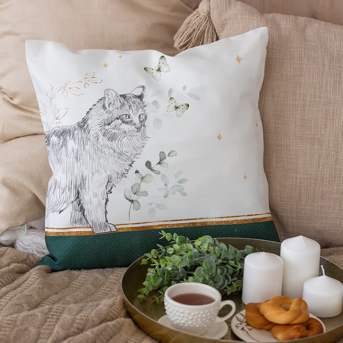 Декоративная наволочка "Эвелина" котик