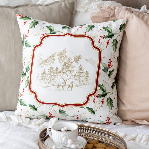 Декоративная наволочка "Элегант рамка на цветном"