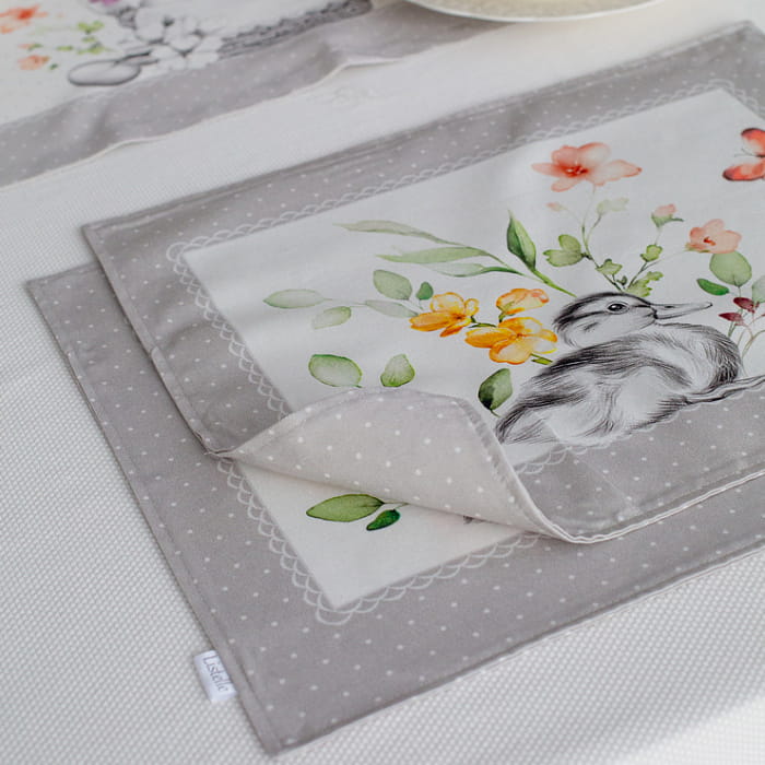 Набор салфеток плейсматов "Соната"серые