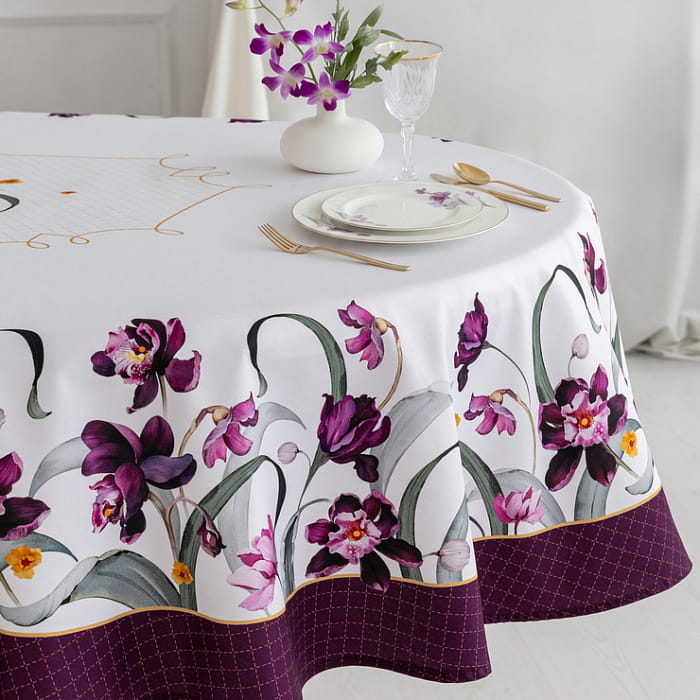 Скатерть овальная  140х170 см "Виола"