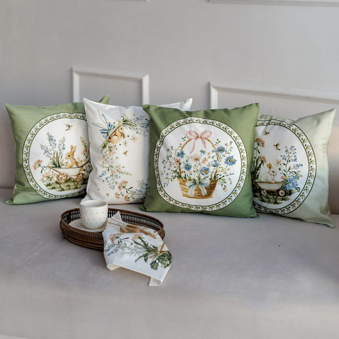 Наволочка декоративная "Аркадия" корзинка