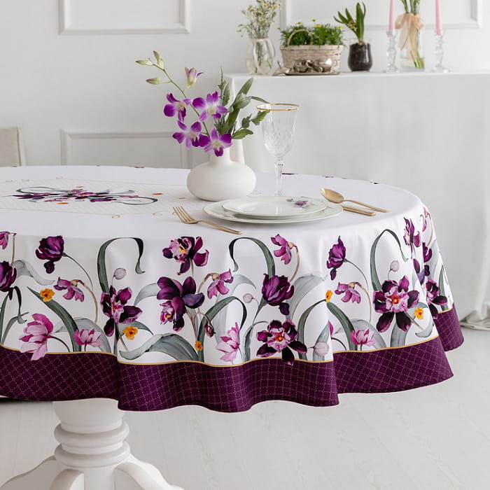 Скатерть овальная  140х170 см "Виола"