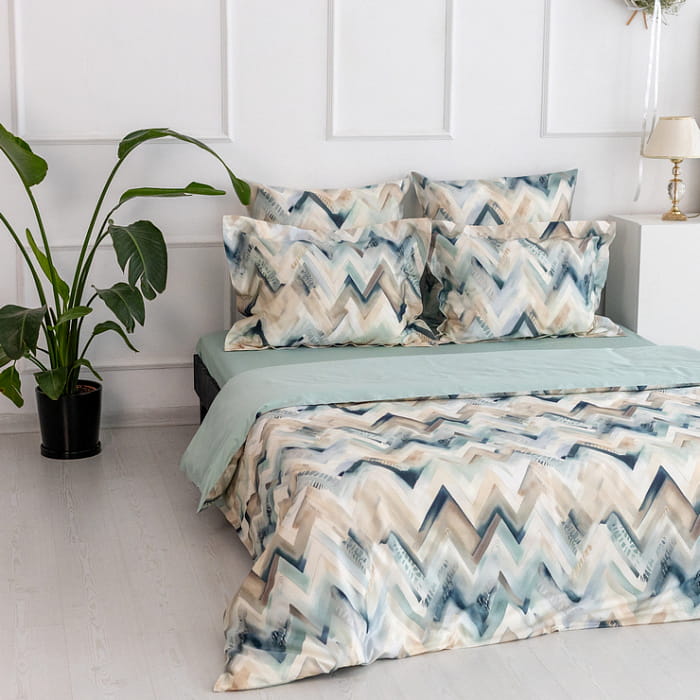 Евро комплект постельного белья "Бриз" maxi