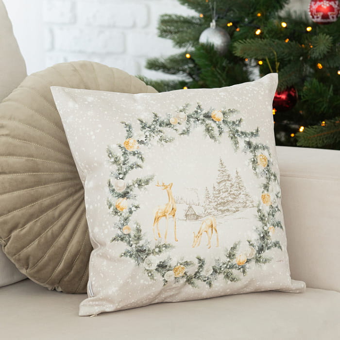 Декоративная наволочка "Чарующий лес" венок