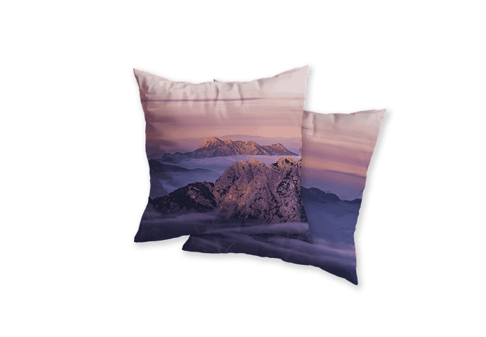 Декоративная наволочка "Лавандовое лето" горы