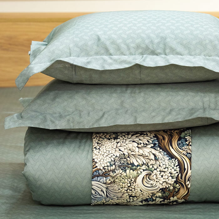 Пододеяльник 150х215 "Дафна" зеленый шалфей