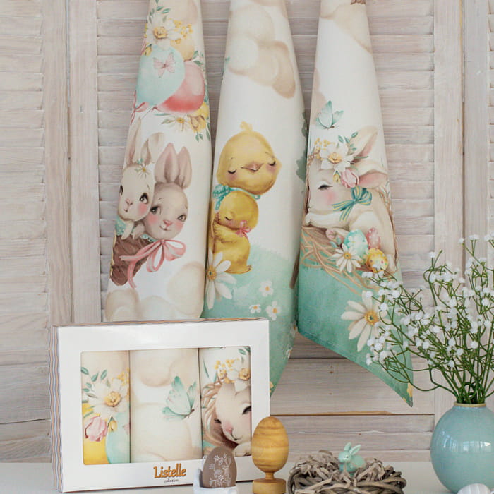 Набор Set-3 полотенец "Мелани" с облаками