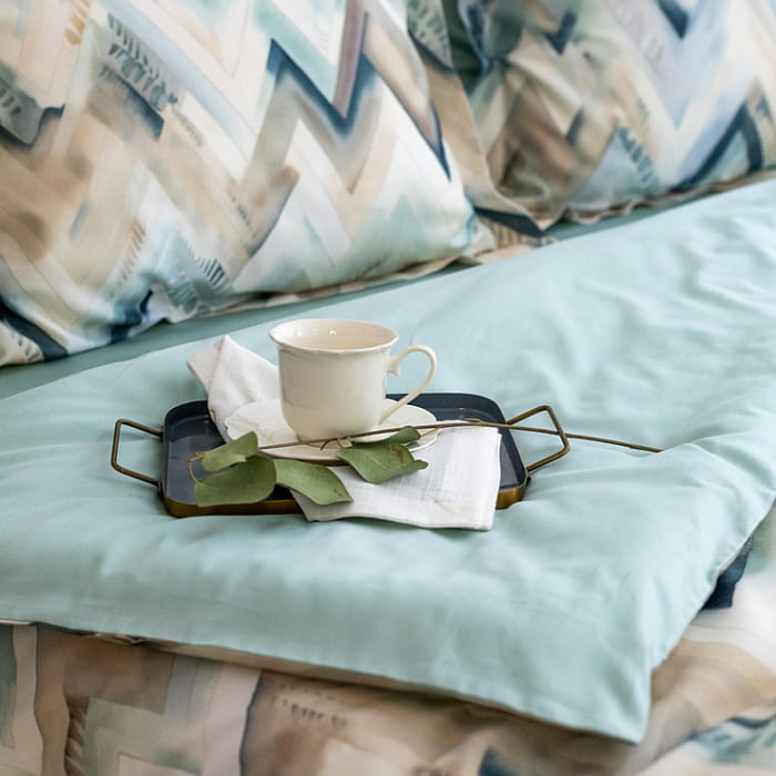 Евро комплект постельного белья "Бриз"  с простыней на резинке