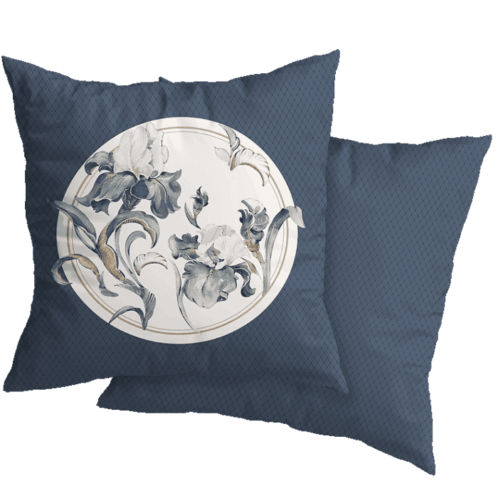 Декоративная наволочка "Айрис" синий круг