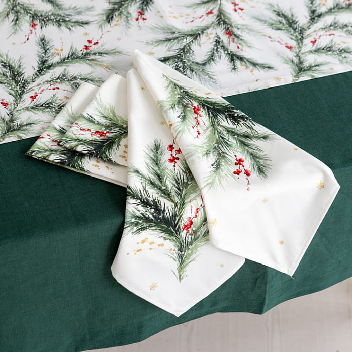 Набор Set-4 салфеток "Ветви Рождества"